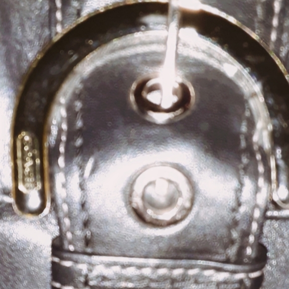 CLASSIC BLACK LEATHER SMALL COACH BAG Style F17217 - Picture 5 of 10